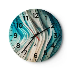 Orologio da parete - Orologio in Vetro - Blu insaziabile - 30x30 cm