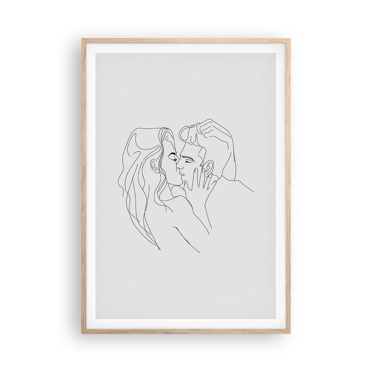 Poster in cornice rovere chiaro - La stessa linea - 70x100 cm