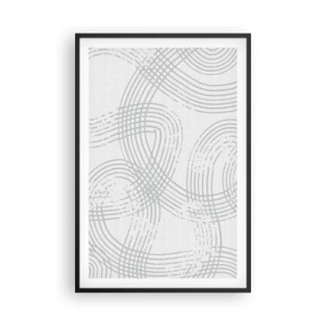 Poster in cornice nera - Non vi è una via diritta - 61x91 cm