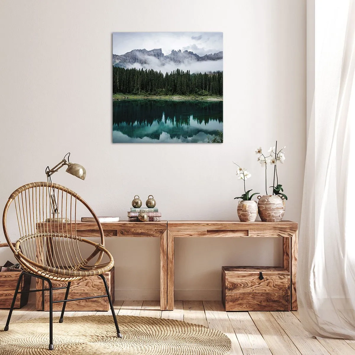 Quadro su tela - Stampe su Tela - Silenzio, non svegliamo l'acqua che dorme... - 60x60 cm