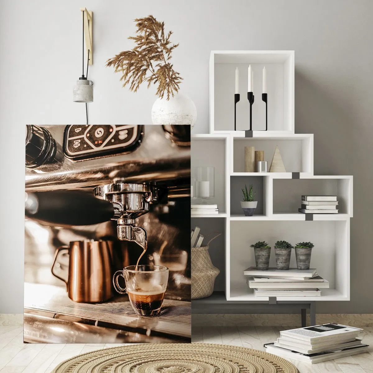 Quadro su vetro - Lo splendore del caffè - 80x120 cm