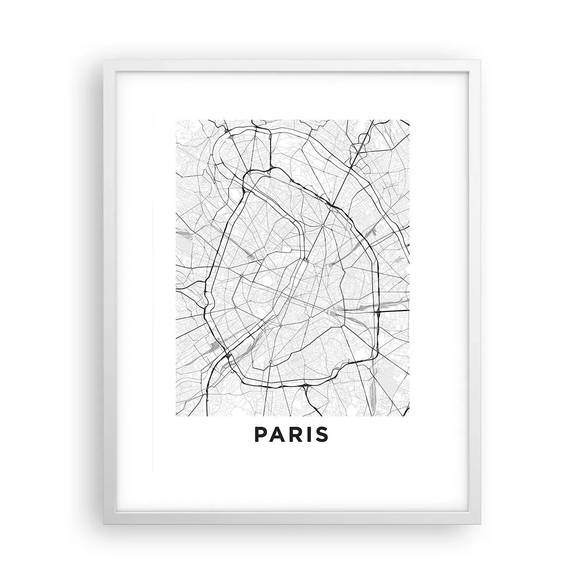 Poster in cornice bianca - Il fiore di Parigi - 40x50 cm