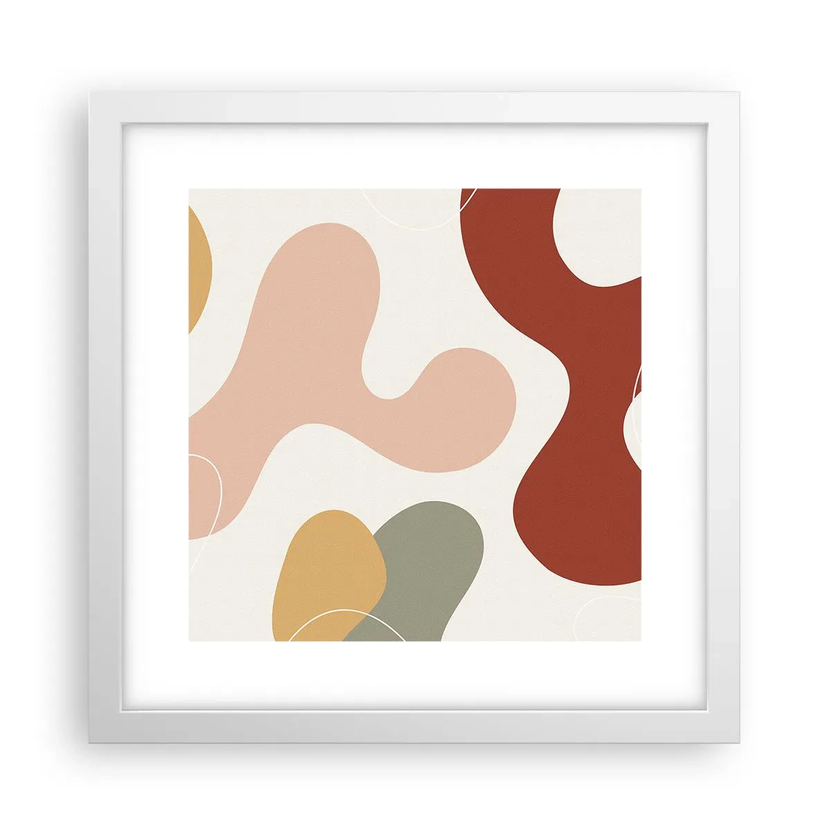 Poster in cornice bianca - Ghirigori - 30x30 cm