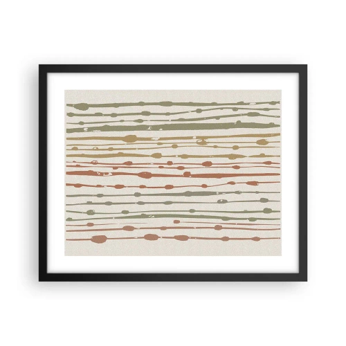 Poster in cornice nera - La notazione musicale dei colori - 50x40 cm