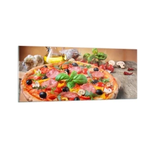 Quadro su vetro - Con gusto veramente italiano - 100x40 cm