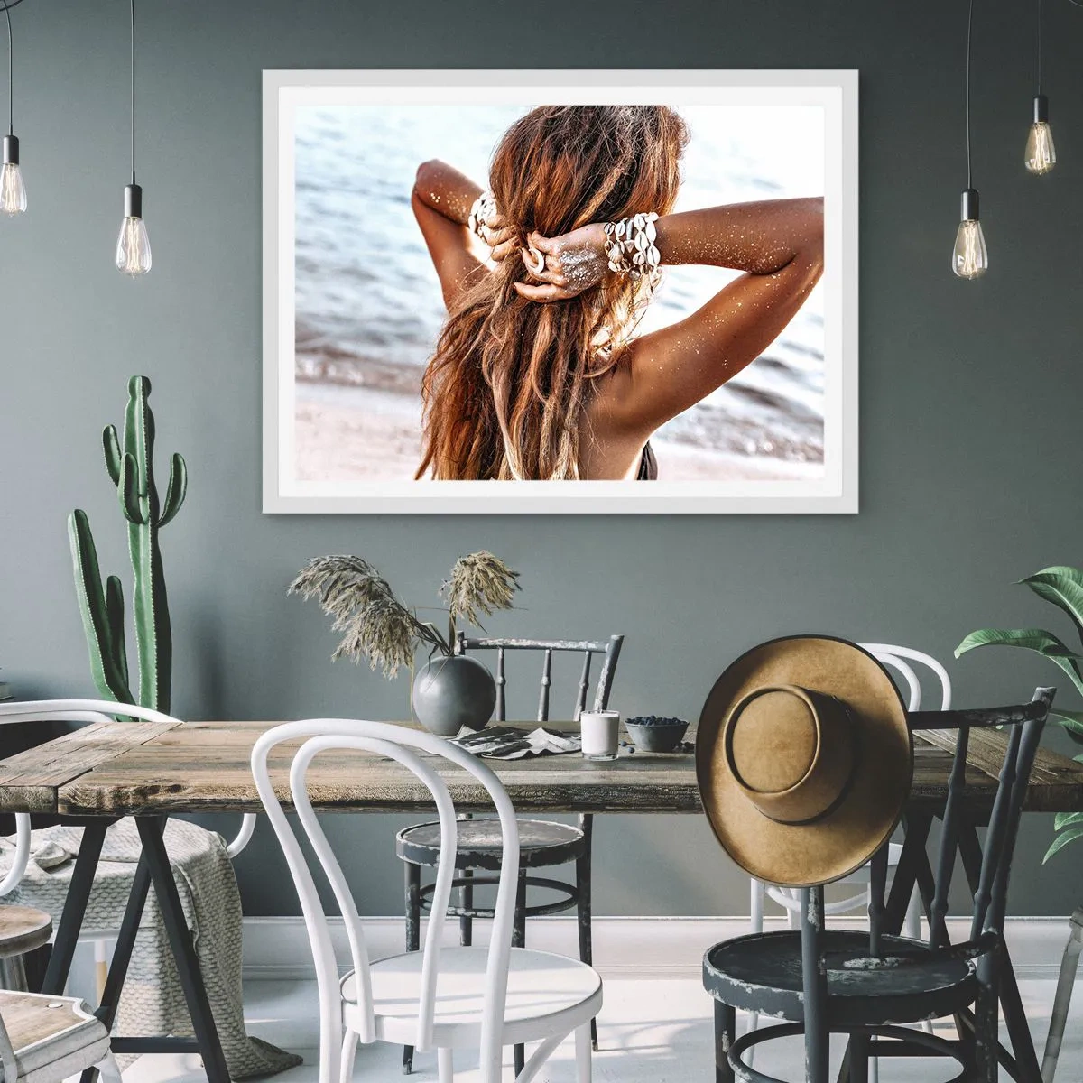 Poster in cornice bianca - Sorella dell'acqua e del sole - 100x70 cm