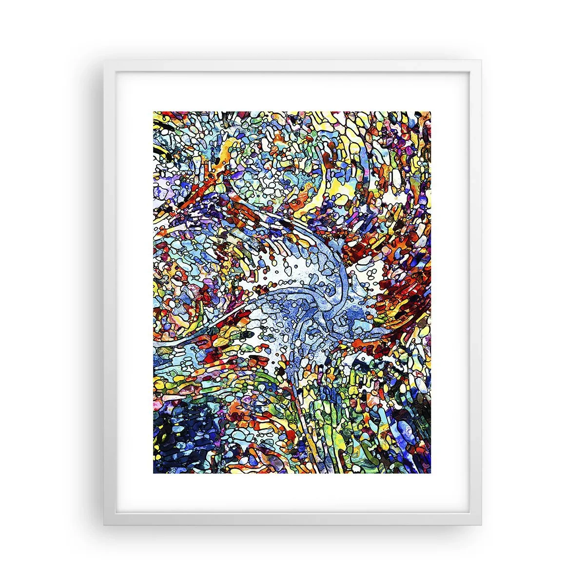 Poster in cornice bianca - Vetrate a gocce - 40x50 cm