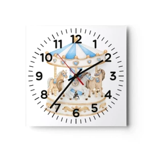 Orologio da parete - Orologio in Vetro - Dolce infanzia - 30x30 cm
