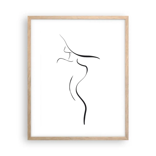 Poster in cornice rovere chiaro - Inafferrabile come un'onda - 40x50 cm