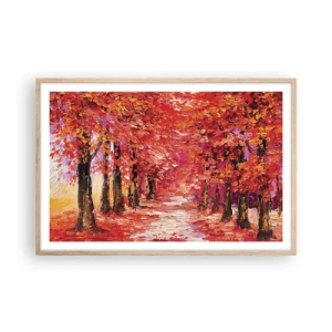 Poster in cornice rovere chiaro - Impressione d'autunno - 91x61 cm