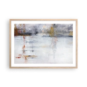 Poster in cornice rovere chiaro - Dietro la cortina d'aria - 70x50 cm