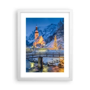 Poster in cornice bianca - Lo spirito di Natale - 30x40 cm
