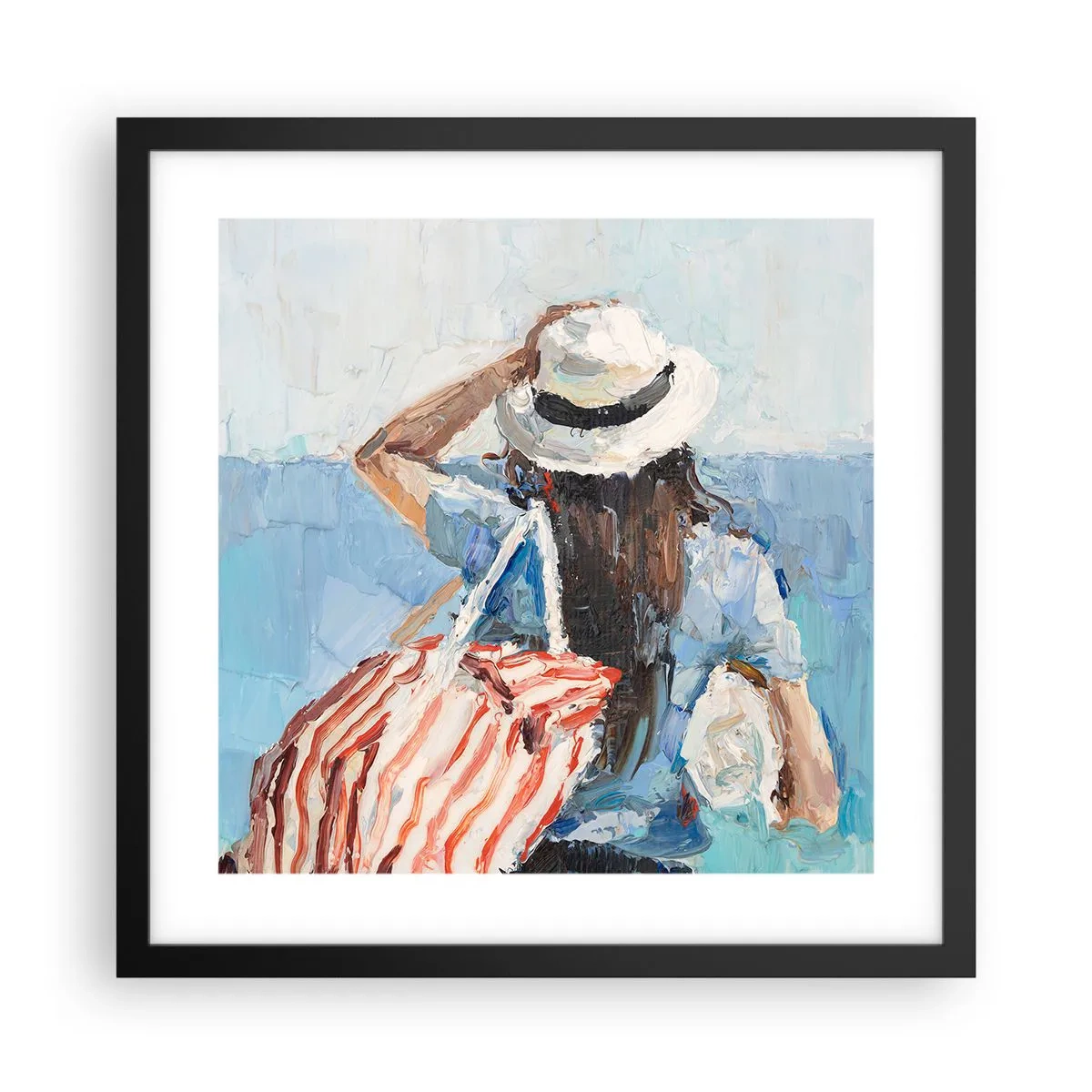 Poster in cornice nera - Benvenuti in vacanza - 40x40 cm