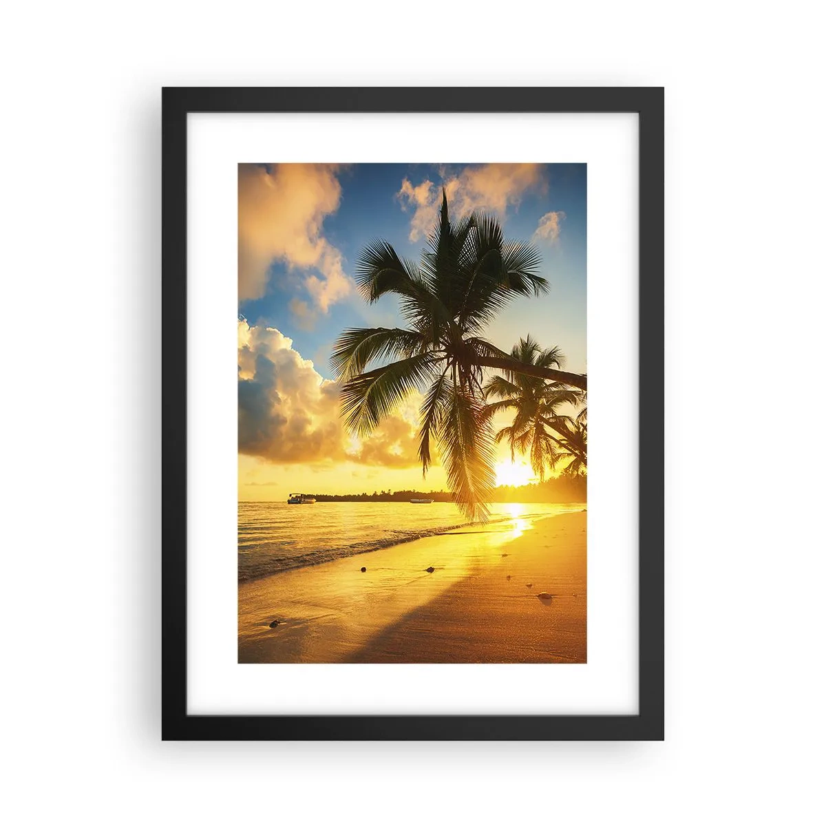 Poster in cornice nera - Sogno dei Caraibi - 30x40 cm