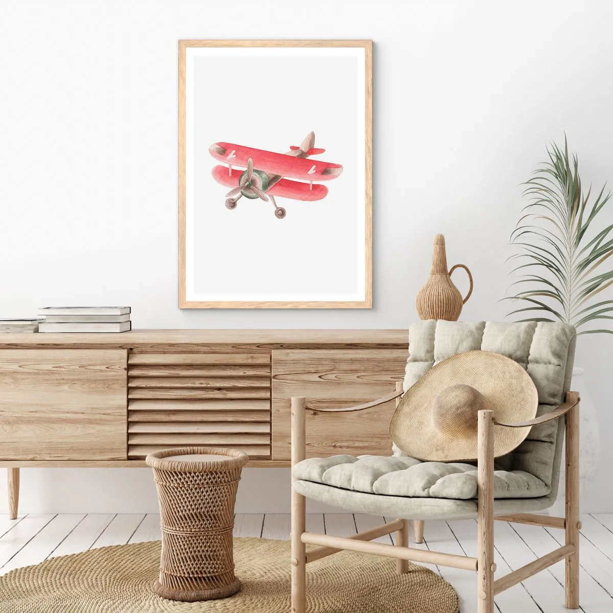 Poster in cornice rovere chiaro - Pronto a volare alto - 30x40 cm