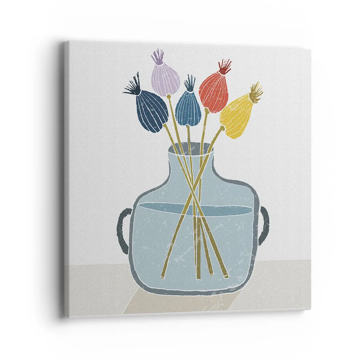 Quadro su tela - Stampe su Tela - Il silenzio dei papaveri - 40x40 cm