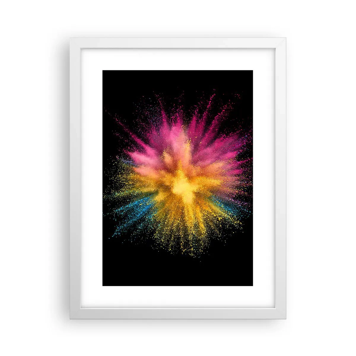 Poster in cornice bianca - La nascita dei colori - 30x40 cm