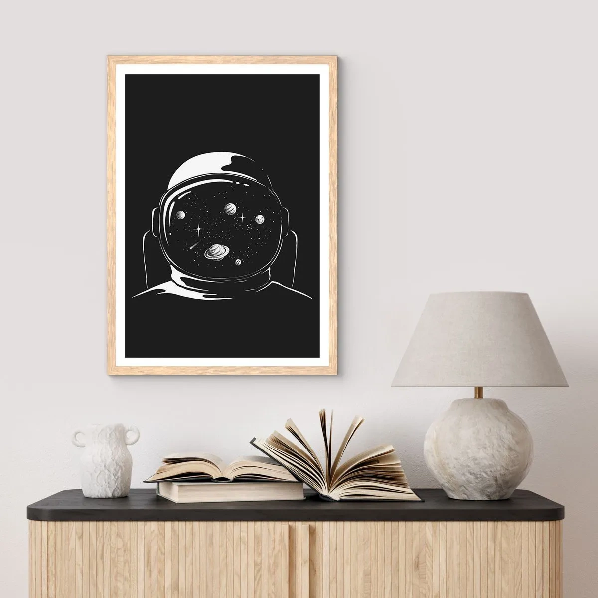 Poster in cornice rovere chiaro - Panorama niente male - 40x50 cm