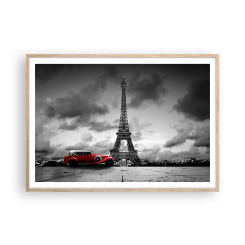 Poster in cornice rovere chiaro - Non molto tempo fa a Parigi - 100x70 cm