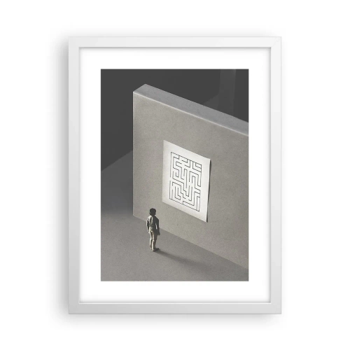 Poster in cornice bianca - Ma dove mi trovo? - 30x40 cm