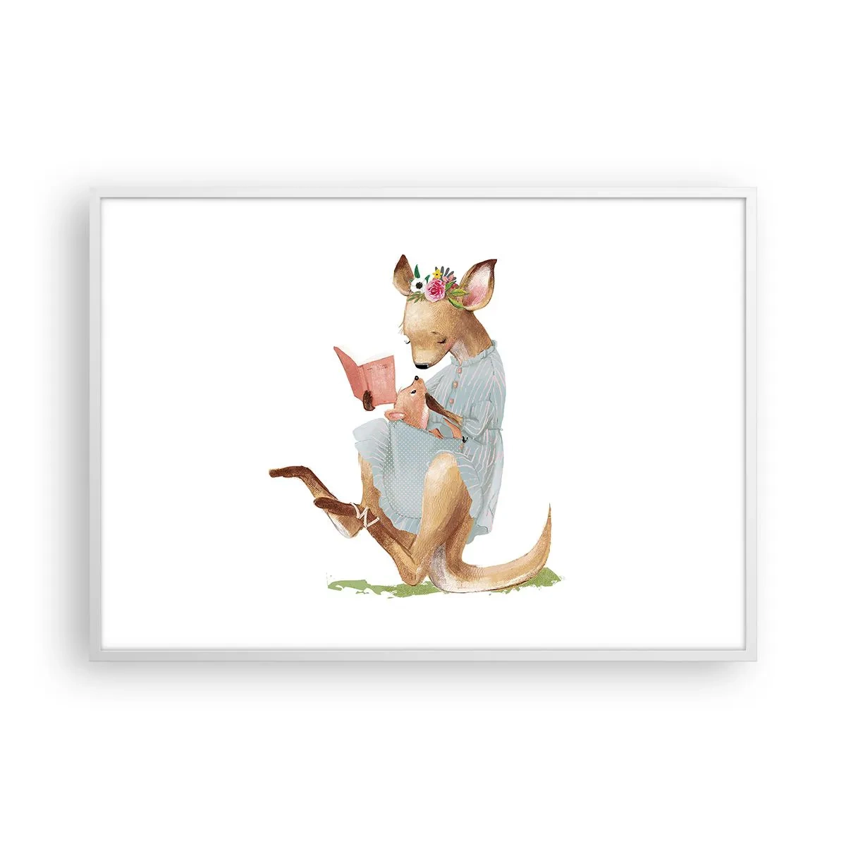 Poster in cornice bianca - Mamma, leggimi - 100x70 cm