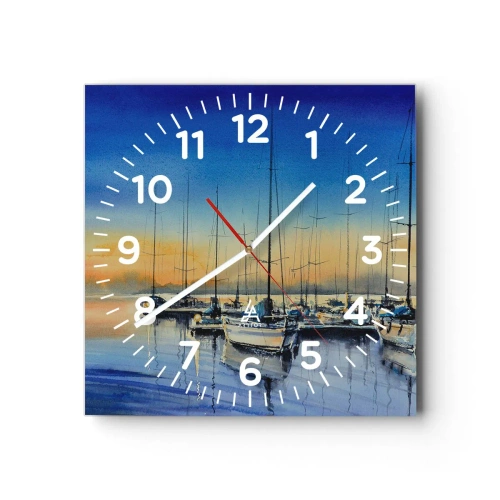 Orologio da parete - Orologio in Vetro - La fine di una buona giornata - 40x40 cm