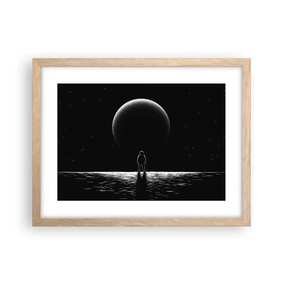 Poster in cornice rovere chiaro - Faccia a faccia - 40x30 cm