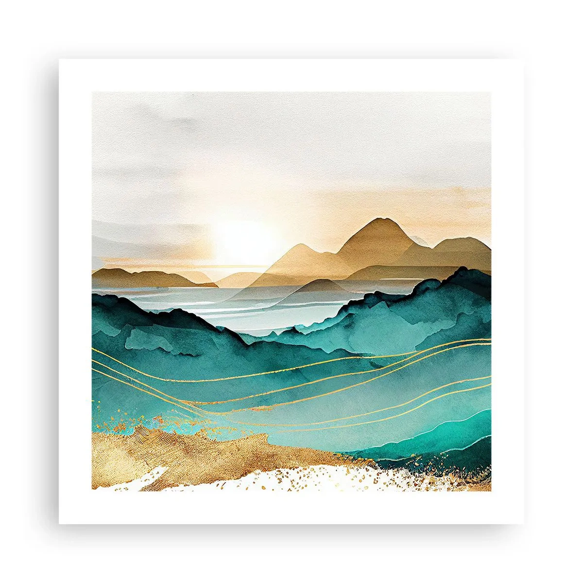 Poster - Paesaggio ai confini dell'astrazione - 50x50 cm