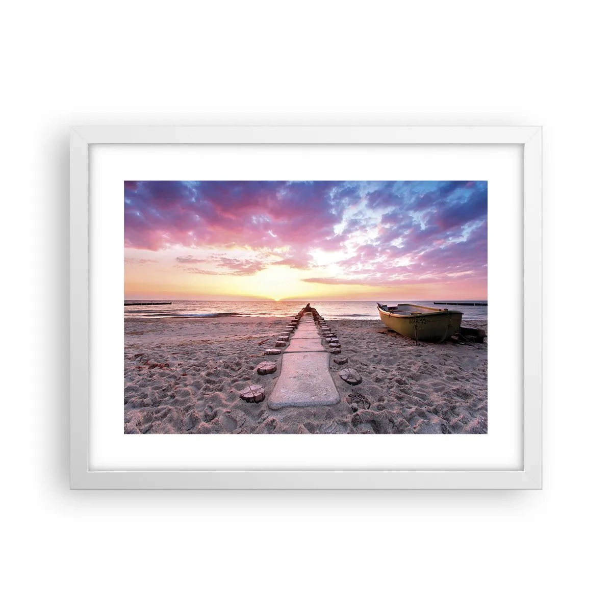 Poster in cornice bianca - Un momento profondo - 40x30 cm