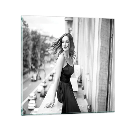 Quadro su vetro - Sicuramente parigina - 30x30 cm