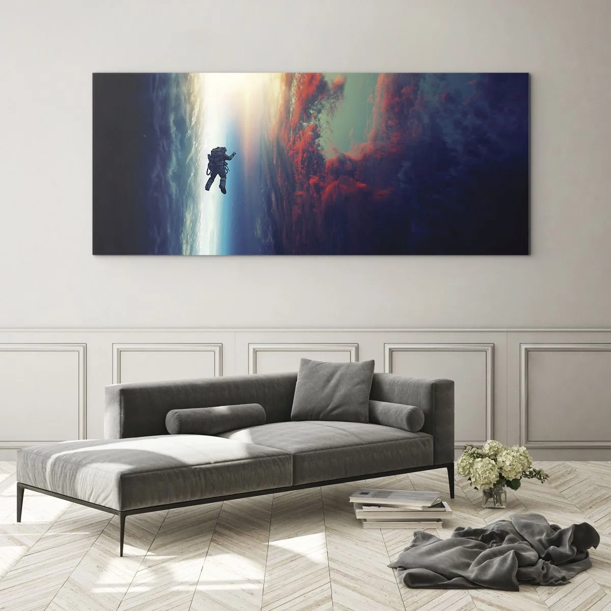 Quadro su vetro - Affrontando l'universo - 100x40 cm