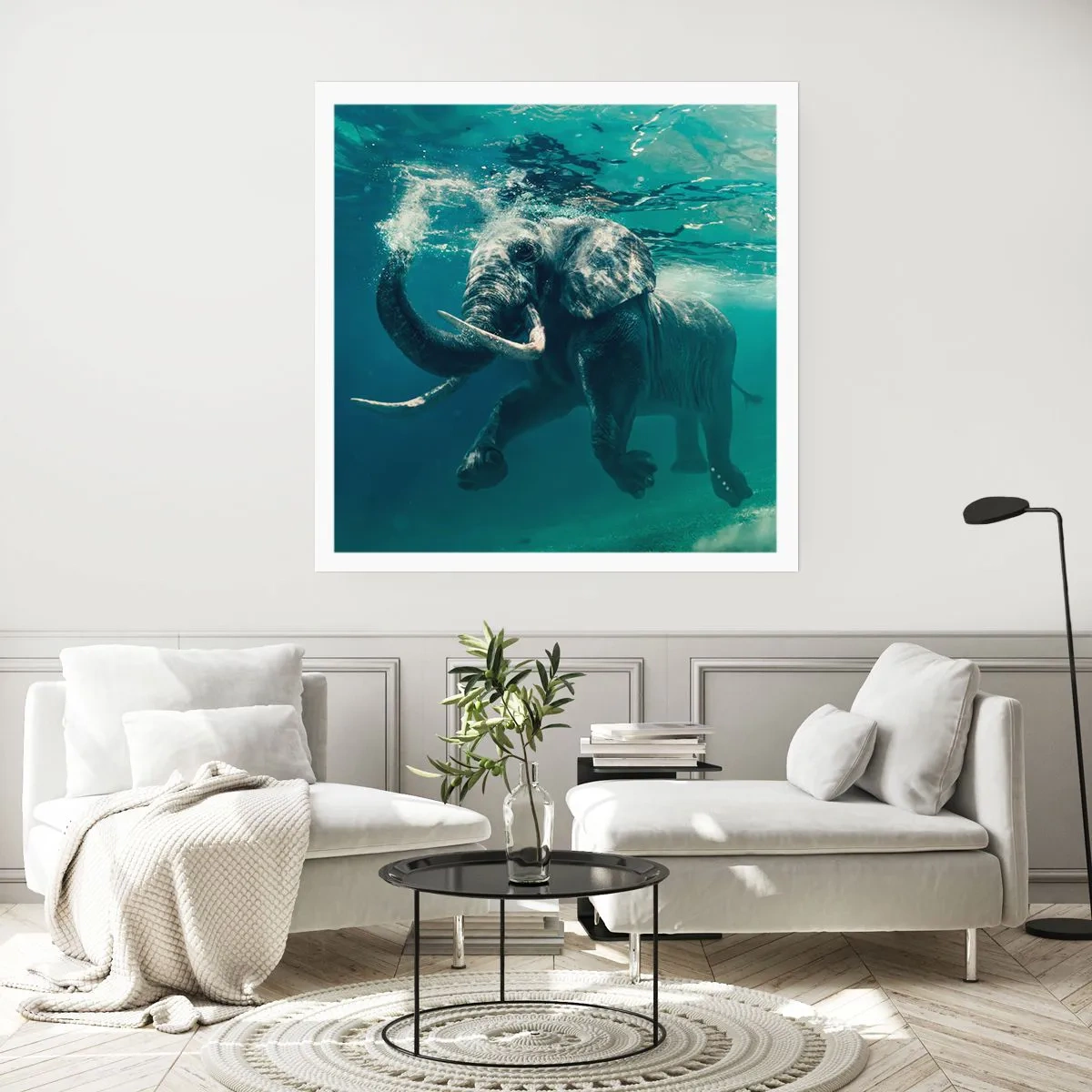 Poster - Tutti amano nuotare - 30x30 cm