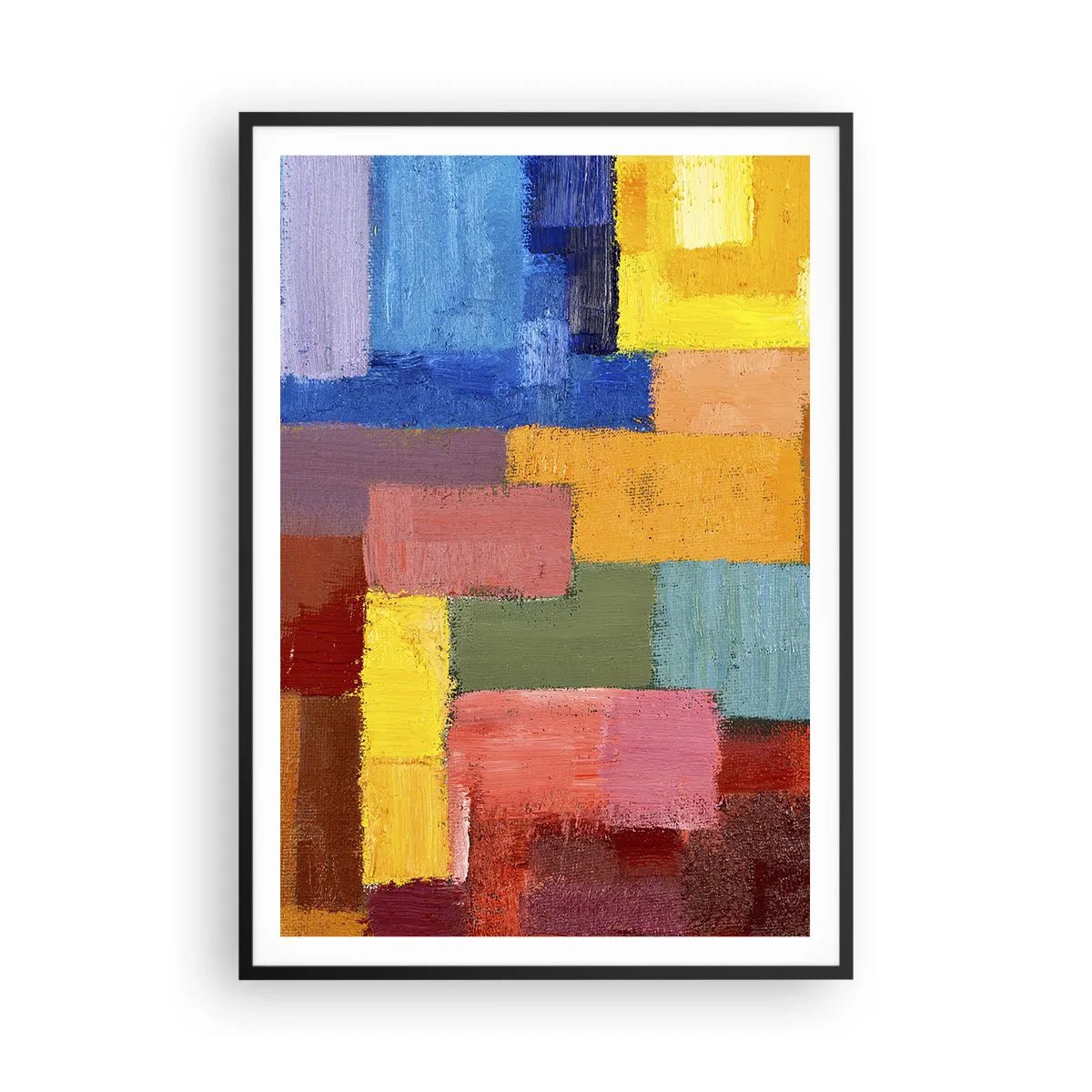 Poster in cornice nera - Ognuno diverso, tutti colorati - 70x100 cm