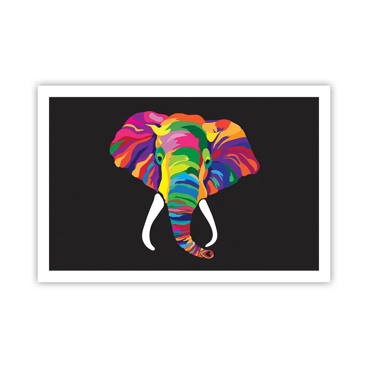 Poster - L'elefante che faceva il bagno nell'arcobaleno - 91x61 cm