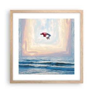 Poster in cornice rovere chiaro - In un'altra dimensione - 40x40 cm