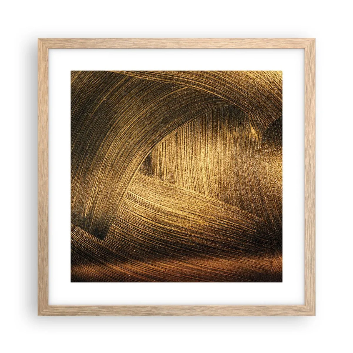 Poster in cornice rovere chiaro - Nel labirinto d'oro - 40x40 cm