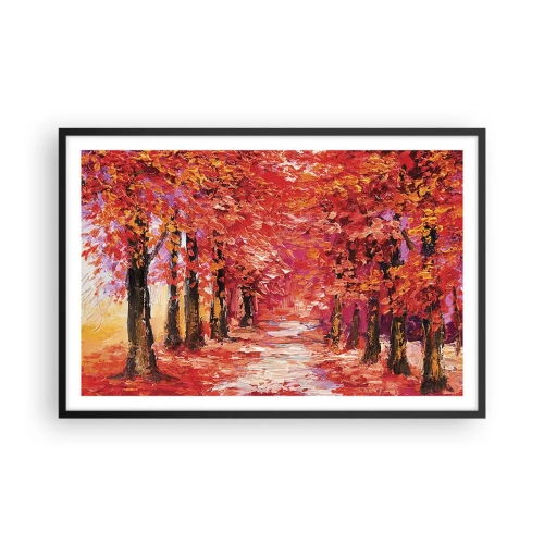 Poster in cornice nera - Impressione d'autunno - 91x61 cm