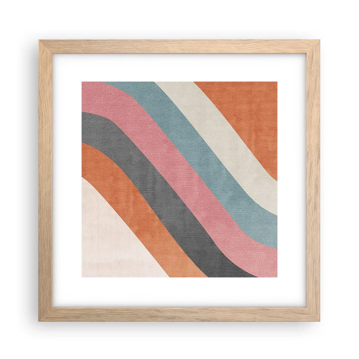 Poster in cornice rovere chiaro - Composizione diagonale: movimento - 30x30 cm