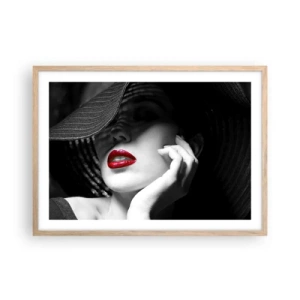 Poster in cornice rovere chiaro - Studio in scarlatto - 70x50 cm