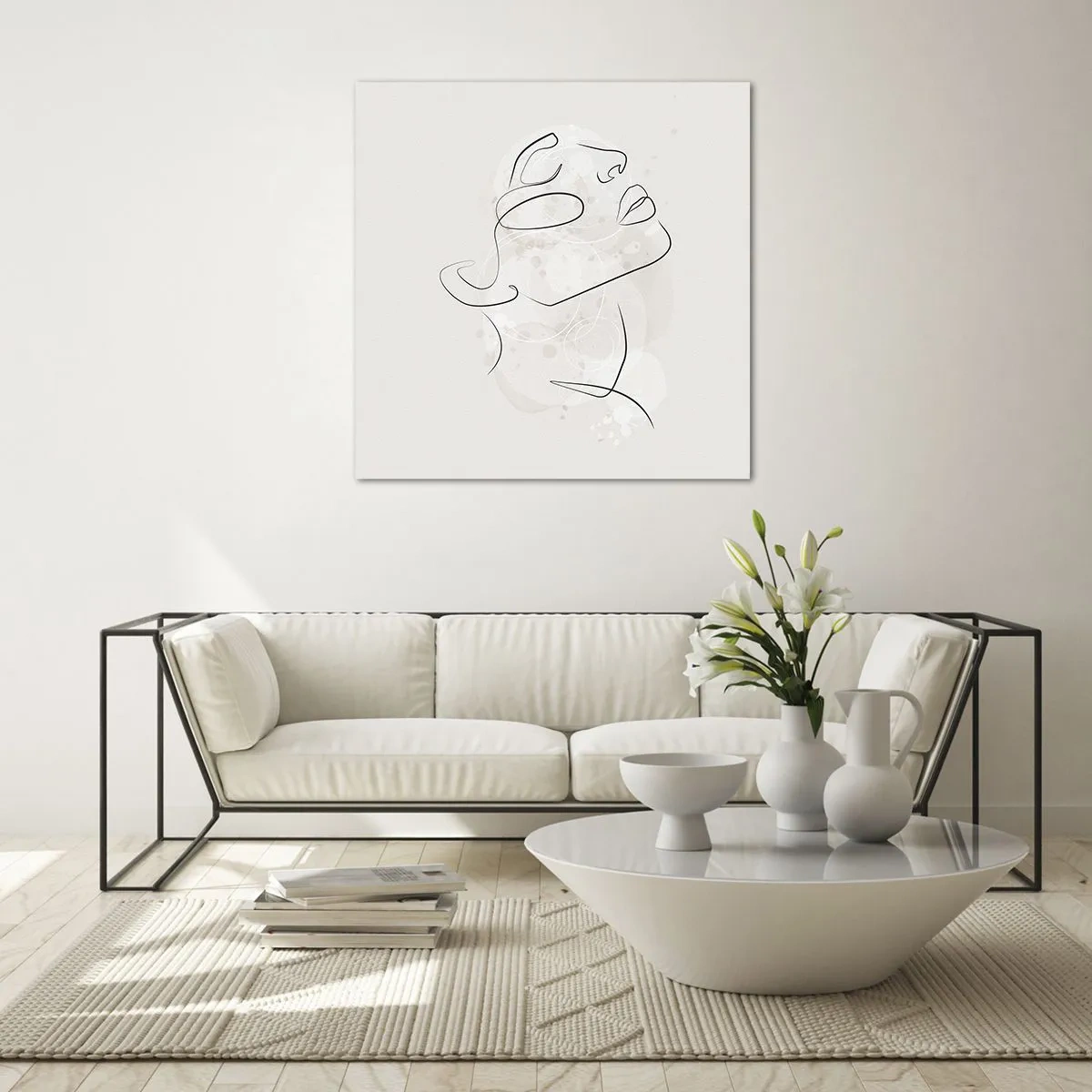 Quadro su vetro - Profilo di sogno - 50x50 cm