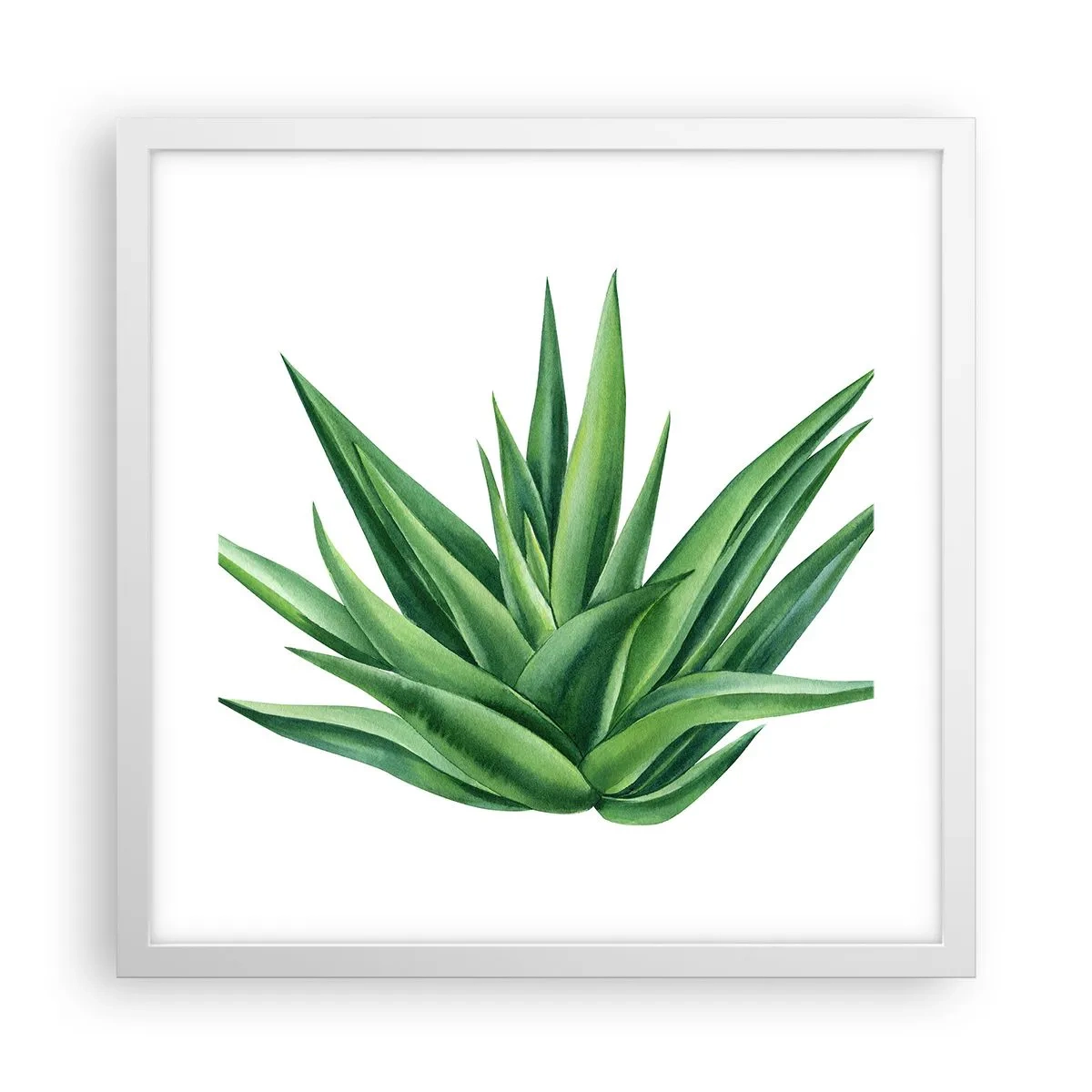 Poster in cornice bianca - Verde - forza - vita - 40x40 cm