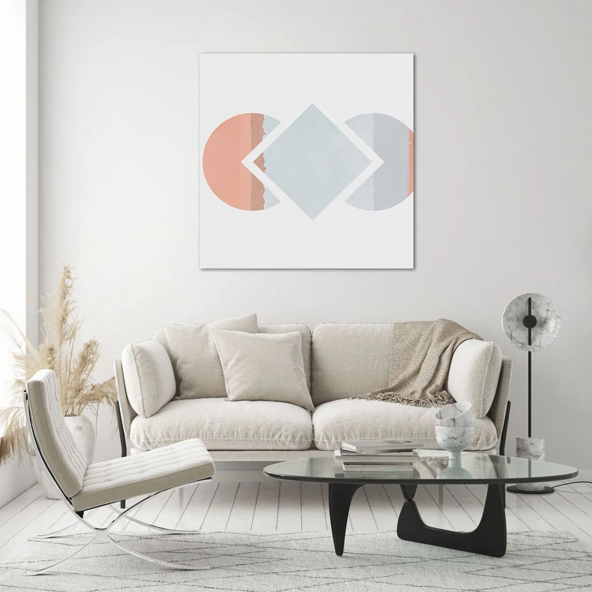 Quadro su vetro - La situazione è chiara - 60x60 cm