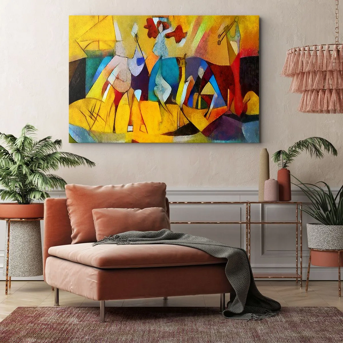 Quadro su tela - Stampe su Tela - Sole - vita - gioia - 70x50 cm