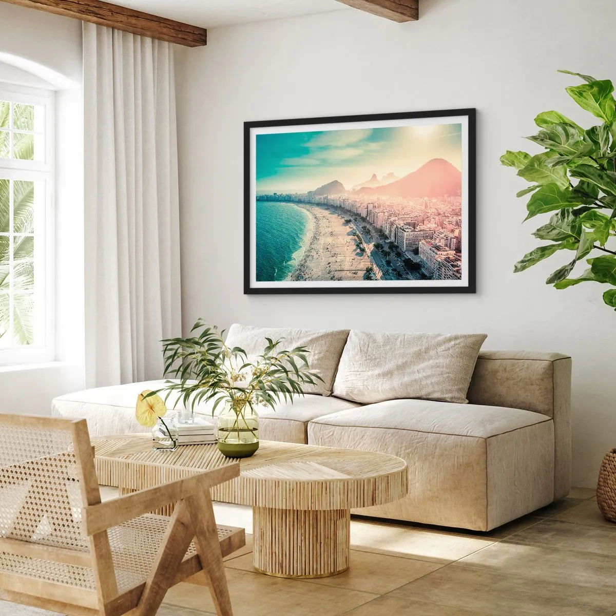 Poster in cornice nera - Vacanze senza fine a Rio - 40x30 cm