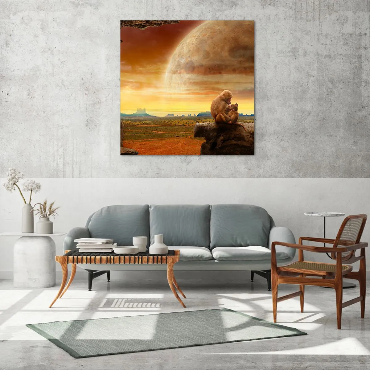 Quadro su vetro - L'amore è ovunque lo stesso - 60x60 cm