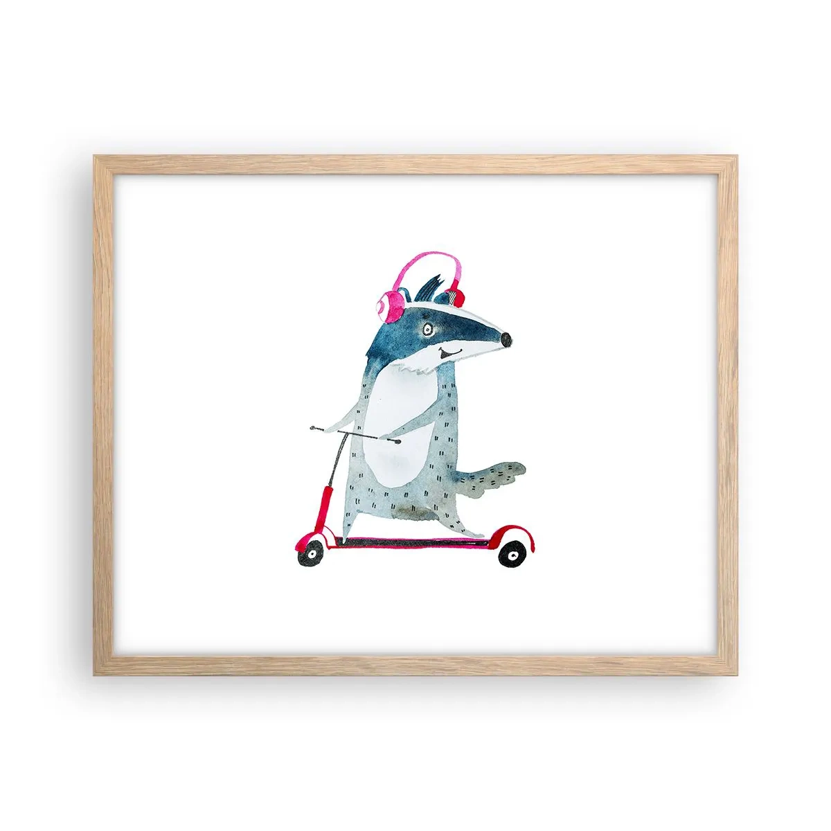 Poster in cornice rovere chiaro - Tassi di gioia - 50x40 cm