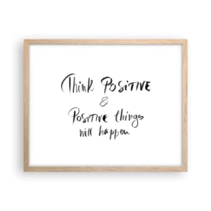 Poster in cornice rovere chiaro - Come vivere? - 50x40 cm