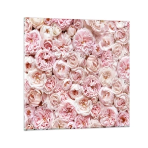 Quadro su vetro - Coperto di rose - 70x70 cm