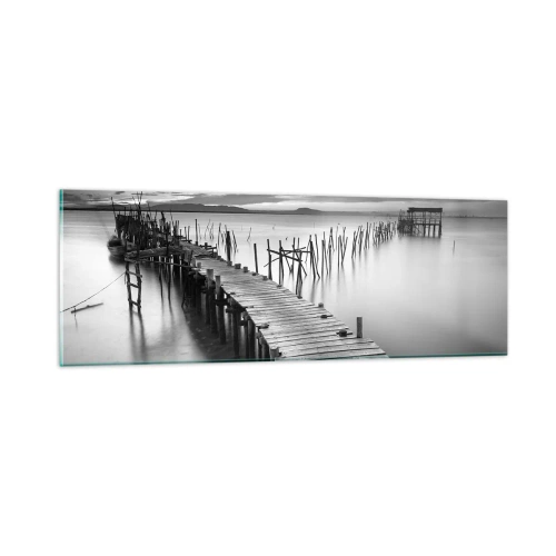 Quadro su vetro - La pace della riva dimenticata - 90x30 cm