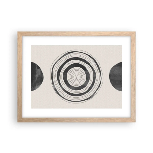 Poster in cornice rovere chiaro - Conta ciò che sta in mezzo - 40x30 cm